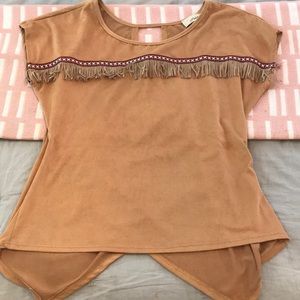 Suede tan blouse